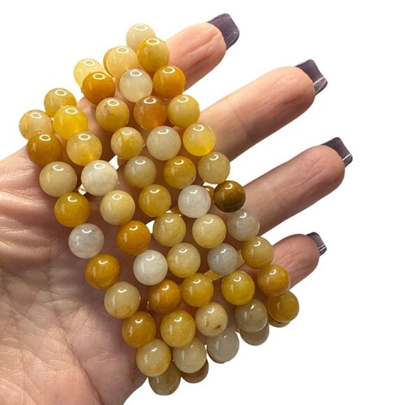Yellow Aventurine Bracelet Jewelry crystal beaded accessories handmade boho NEW - Picture 7 of 10